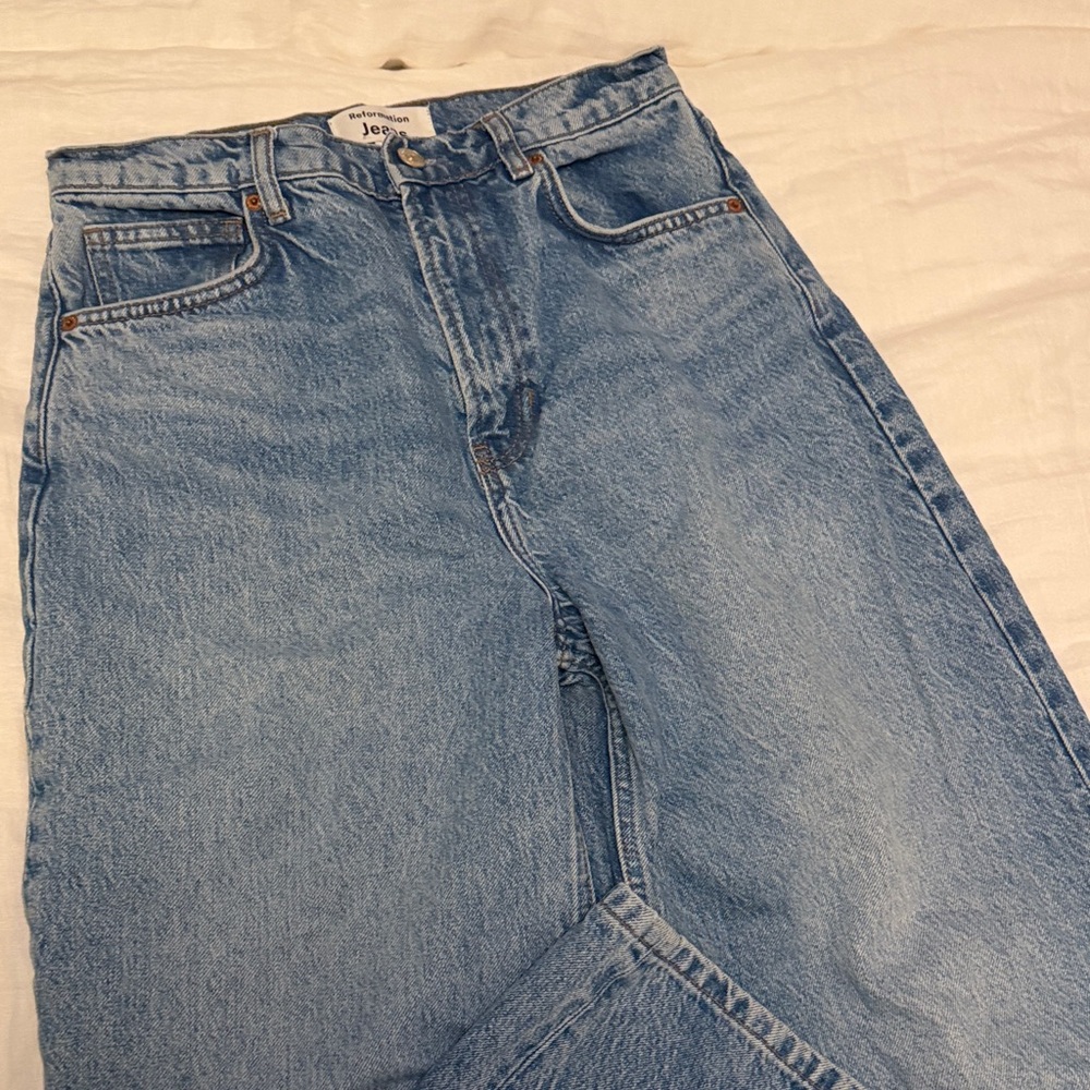 Reformation Light Blue Boyfriend Jeans
